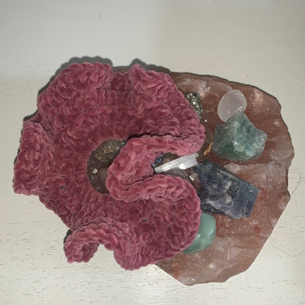 Handmade Crochet Velvet Scrunchie